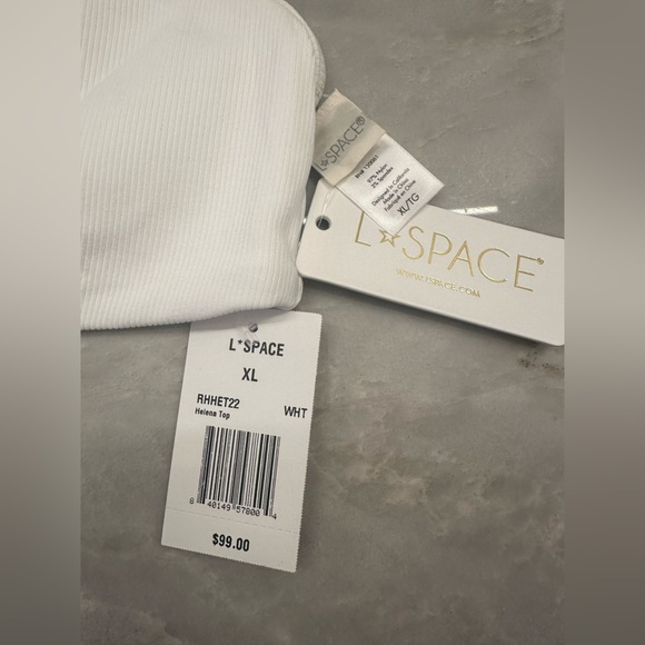 NWT! L*Space Ribbed Helena white Bikini Top. Women’s XL. $114 - Picture 5 of 7